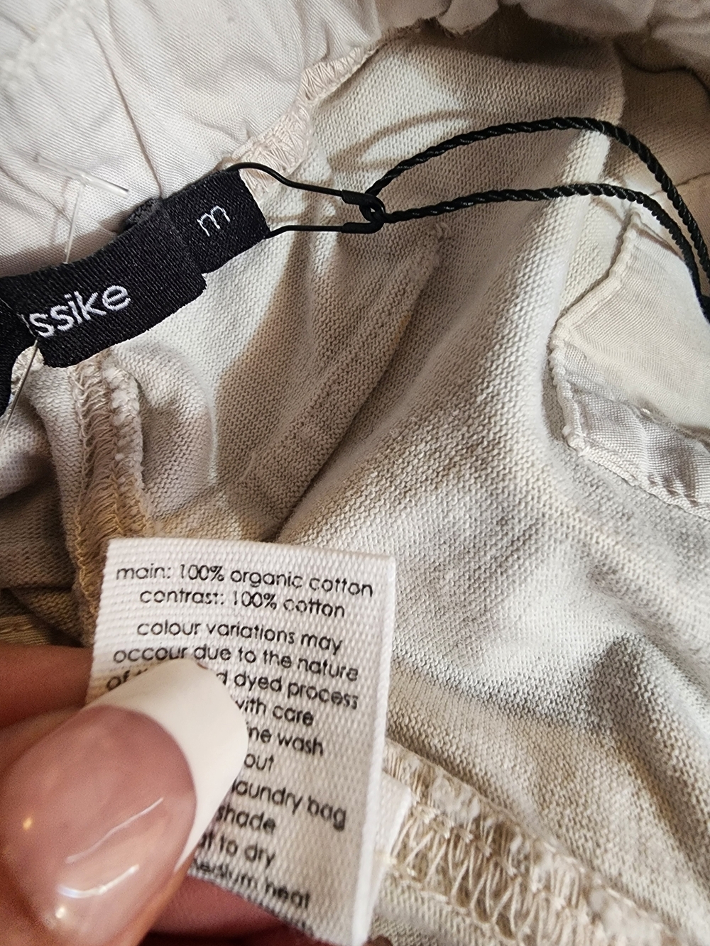 Bassike Tie-Dye Organic Cotton Drawstring Pants, Medium - Picture 6 of 6